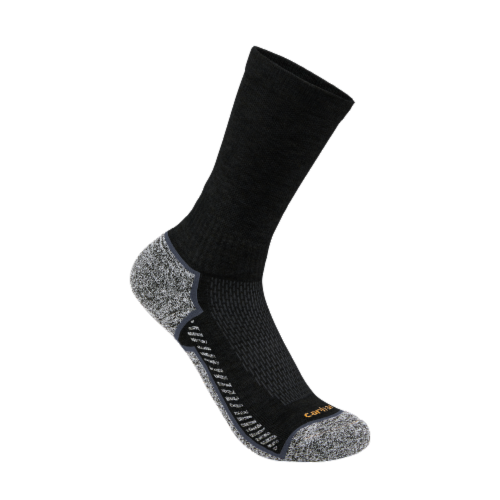 Carhartt® Men's Force Midweight Large Crew Sock Pack - Black Perspective: right