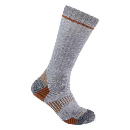 Carhartt® Men's Midweight Synthetic-Wool Blend Large Steel Toe Boot Sock Pack - Grey Perspective: right
