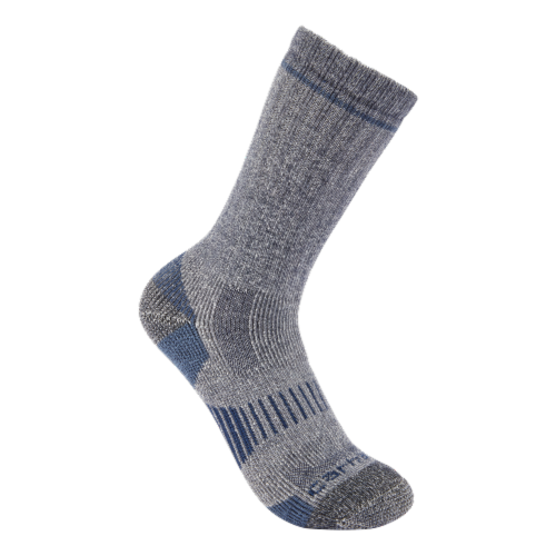 Carhartt® Men's Midweight Synthetic-Wool Blend Large Steel Toe Boot Sock Pack - Navy Perspective: right