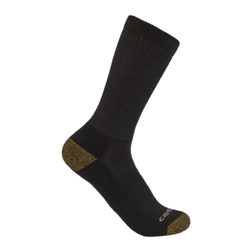 Carhartt® Men's Midweight Large Crew Sock Pack - Black Perspective: right