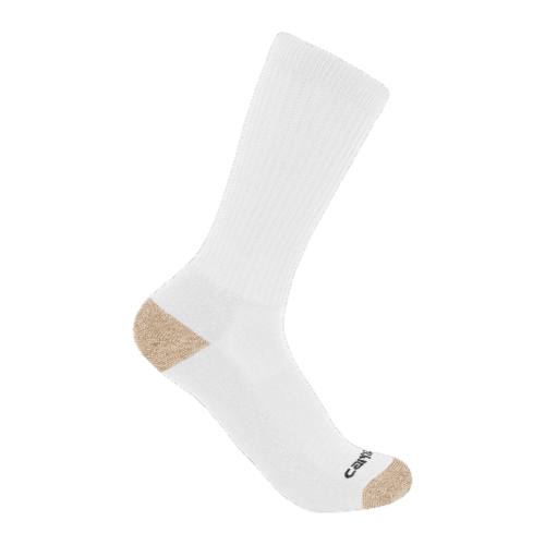 Carhartt® Men's Midweight Large Quarter Sock Pack - White Perspective: right