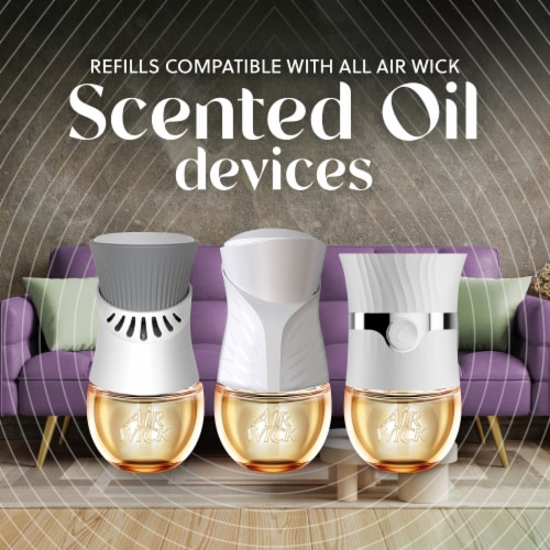 Air Wick Scented Oil Refill, Holiday Plug In, Fall Air Freshener, Glowing Campfire and Starlit Sky Perspective: right