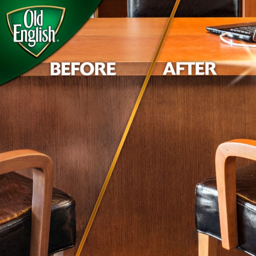 Old English Wood Protector, Cleaner, Conditioning, Protecting Furniture Polish, Fresh Lemon Perspective: right