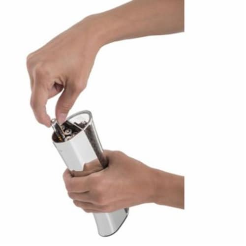 Trudeau Graviti Battery Operated LED Salt/Pepper Mill in Chrome Perspective: right