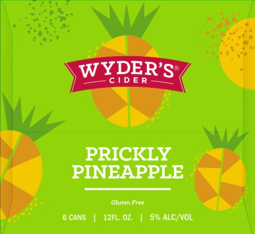 Wyder's® Prickly Pineapple Cider Beer Perspective: right