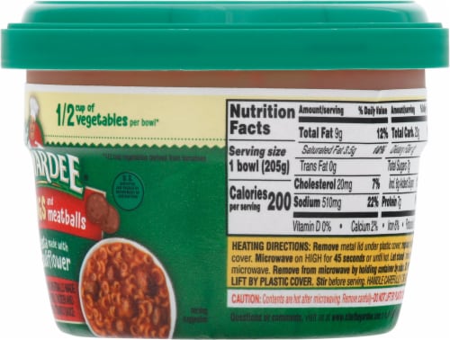 Chef Boyardee® Mini Spagetti Rings & Meatballs Microwavable Bowls Perspective: right
