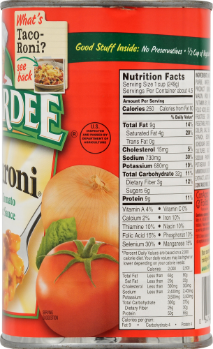 Chef Boyardee Beefaroni Perspective: right