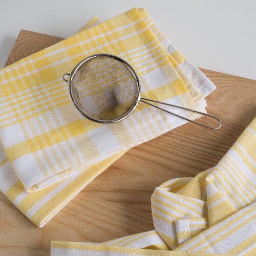 Now Designs Extra Large Wovern Cotton Kitchen Dish Towels - Lemon Yellow Perspective: right