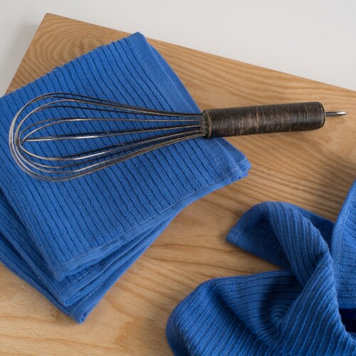 Now Designs Ripple Kitchen Dishcloth, Royal Blue - 13 x 13 in Set of 4 Perspective: right