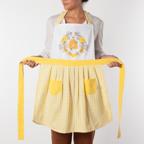 Now Designs Classic Bees Kitchen Apron for Women Perspective: right
