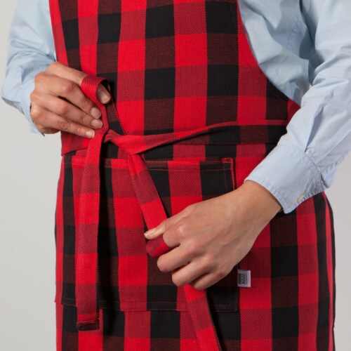 Now Designs Unisex Adjustable Cotton Buffalo Check Kitchen Apron Perspective: right