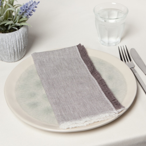 Herringbone Cloth Tea Towel Napkins in Gentleman's Gray — set of 4 –  DOVECOTE