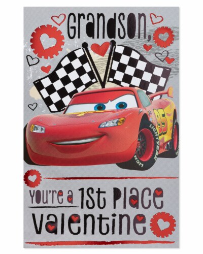 American Greetings Pop-Up Valentine’s Day Card for Kids (Lightning McQueen) Perspective: right