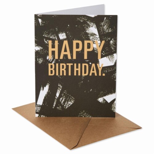 American Greetings (S19) Gold Lettering - Birthday Card Perspective: right