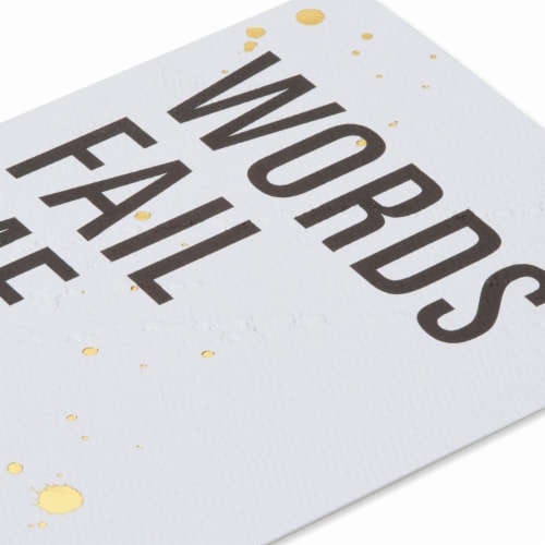 American Greetings (S21) Words Fail Me - Thanks Card Perspective: right