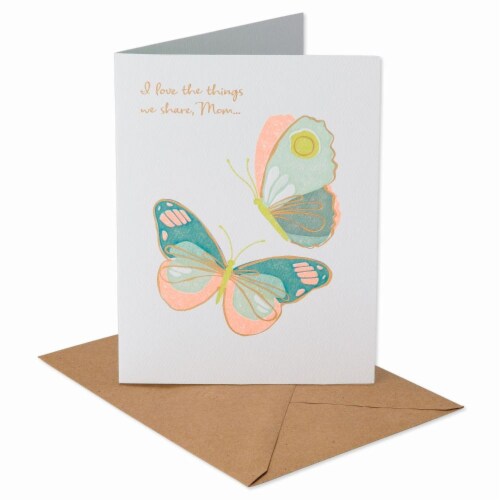 American Greetings (S6) Butterflies - Mother's Day Card Perspective: right