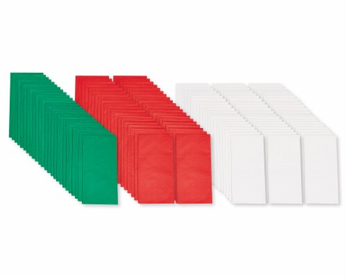 American Greetings Red Green & White Tissue Paper Perspective: right
