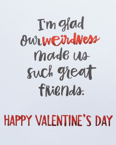 American Greetings Funny Valentine’s Day Card for Friend (Same Kind of Weird) Perspective: right