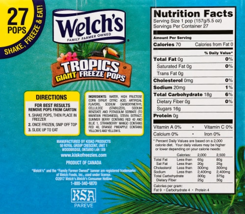 Welch's® Tropics Giant Freeze Pops Perspective: right