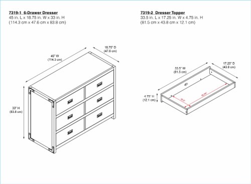 Baby Relax Miles Dresser Topper Graphite Blue Wood 17.25 x 33.50 x 4.75 Kroger