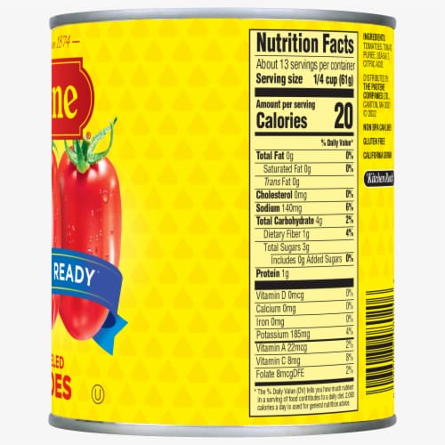 Pastene® Kitchen Ready® Ground Peeled Tomatoes Case Perspective: right