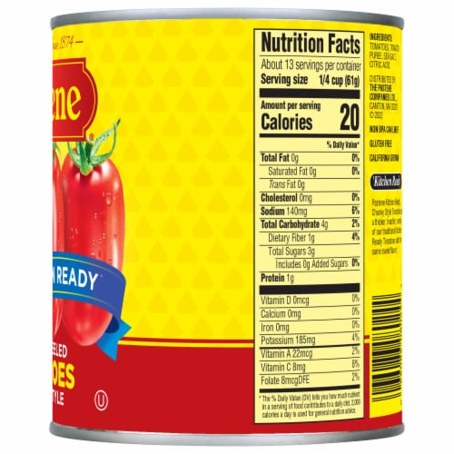Pastene® Kitchen Ready® Chunky Style Ground Peeled Tomatoes Perspective: right