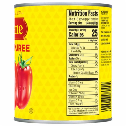 Pastene® Tomato Puree Perspective: right
