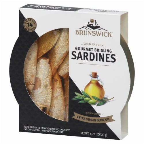 Brunswick™ Mediterranean Style Wild Caught Gourmet Brisling Sardines in Olive Oil Can