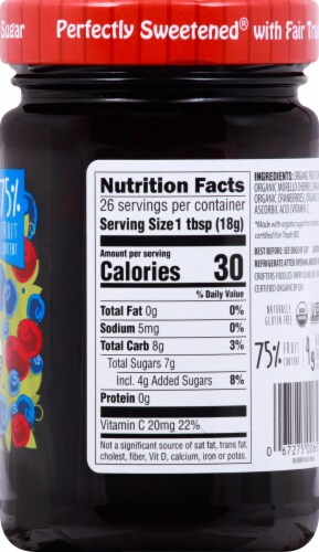 Crofter's Organic Blueberry Blast SuperFruit Spread Perspective: right