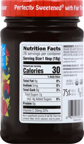 Crofter's Organic Pomegranate Power Premium SuperFruit Spread Perspective: right