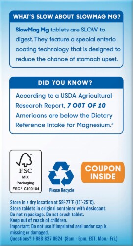 Slow-Mag® Magnesium Chloride Tablets Perspective: right