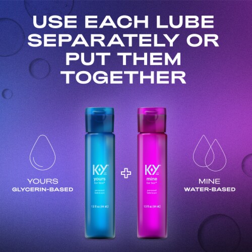 K-Y Yours & Mine Couples Lubricants Perspective: right