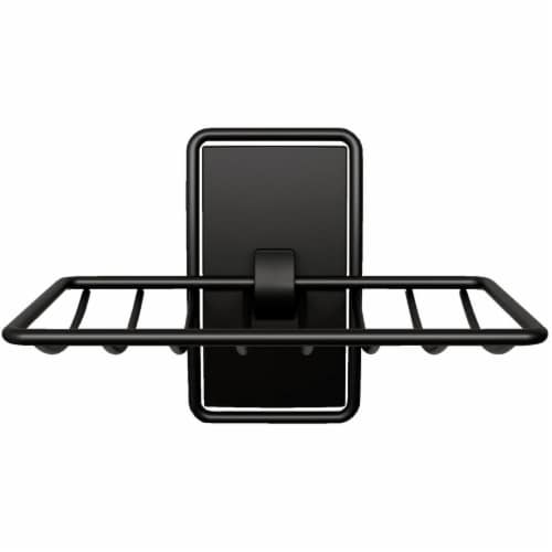 Command Adhesive Soap Dish, Matte Black, 2 Medium Water-Resistant Strips Perspective: right