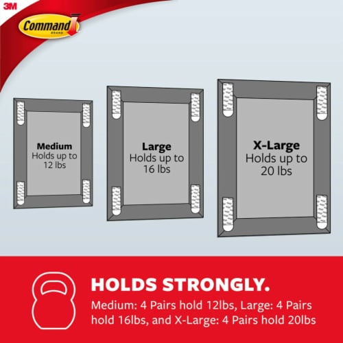 Command™ Picture Hanging Strips Multi-Size Pack - White Perspective: right