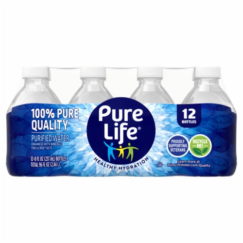 Pure Life Purified Water, 16.9 Fl Oz, Plastic Bottled Water (12 Pack) 