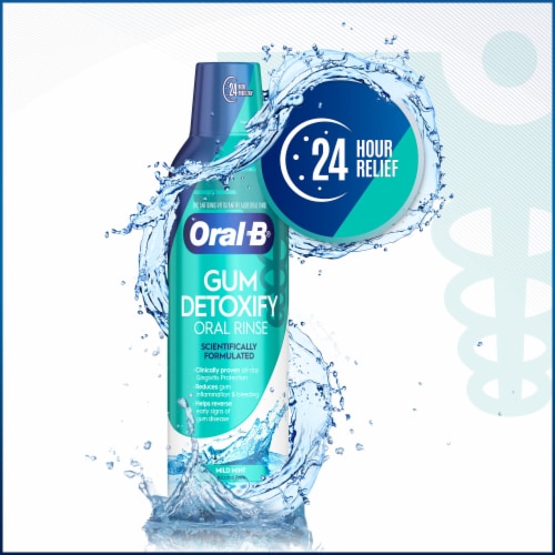 Oral-B Gum Detoxify Mouthwash Special Care Oral Rinse Perspective: right