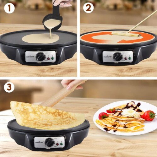 NutriChef PCRM12 Electric Griddle and Crepe Maker Perspective: right