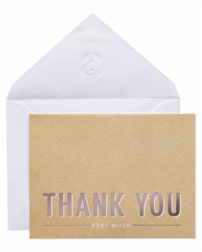 American Greetings Thank You Kraft Stationery (#14) Perspective: right