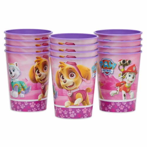 American Greetings Paw Patrol Pink Reusable Plastic Party Cups, 12