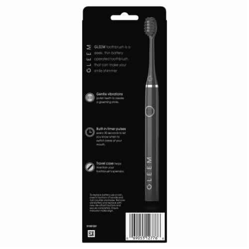 Gleem Black Electric Toothbrush Perspective: right