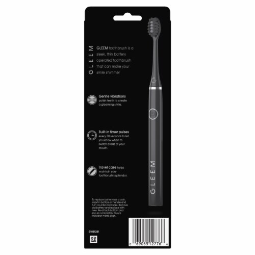 Gleem Black Electric Toothbrush Perspective: right
