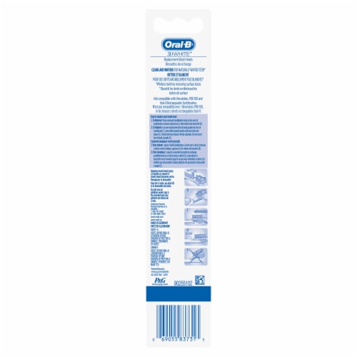 Oral-B 3D White Battery Power Toothbrush Replacement Heads Perspective: right
