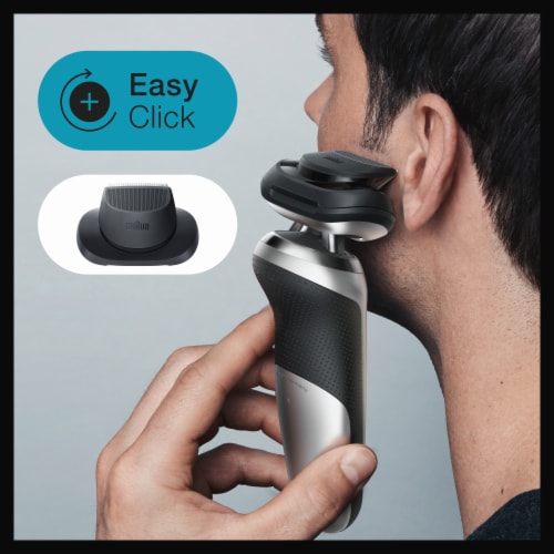 Braun Series 7 7020s Flex Electric Razor for Men with Precision Trimmer - Silver Perspective: right