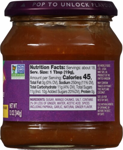 Patak's® Major Grey Mild Chutney Perspective: right