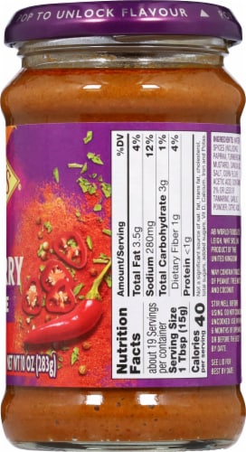 Patak's® Hot Indian Concentrated Spicy Curry Paste Perspective: right