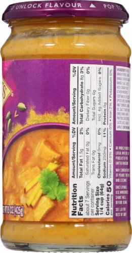 Patak's® Mango Curry Indian Mild Simmer Sauce Perspective: right