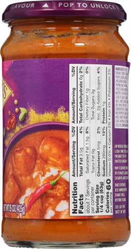 Patak's® Spicy Butter Chicken Curry Indian Simmer Sauce Perspective: right