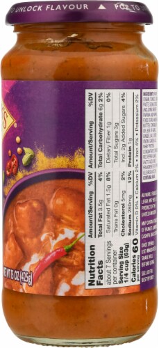 Patak's® Spicy Butter Chicken Curry Indian Simmer Sauce Perspective: right