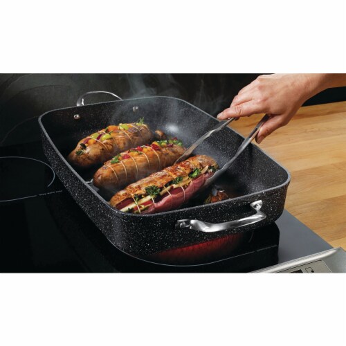 Starfrit USA Inc Roaster With Rack, 12 x 17 x 3 in. Perspective: right