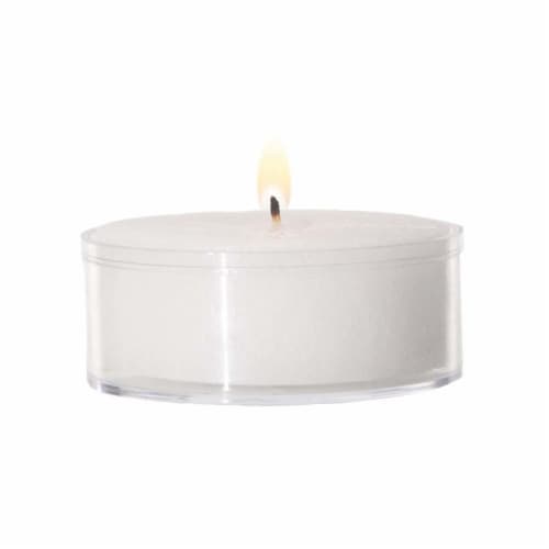 Yummi Unscented Clear-Cup Tealights - White Perspective: right